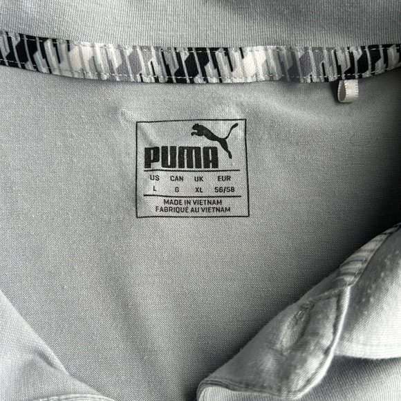 Puma Gray Polo Shirt with Blue Accent | First Tee of West Michigan | Golf | Polo - Picture 3 of 6